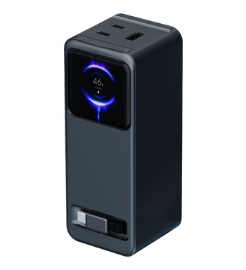High-Power PD 165W Power Bank with Retractable Cable
