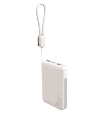 Portable Power Bank with Detachable USB-C Cable