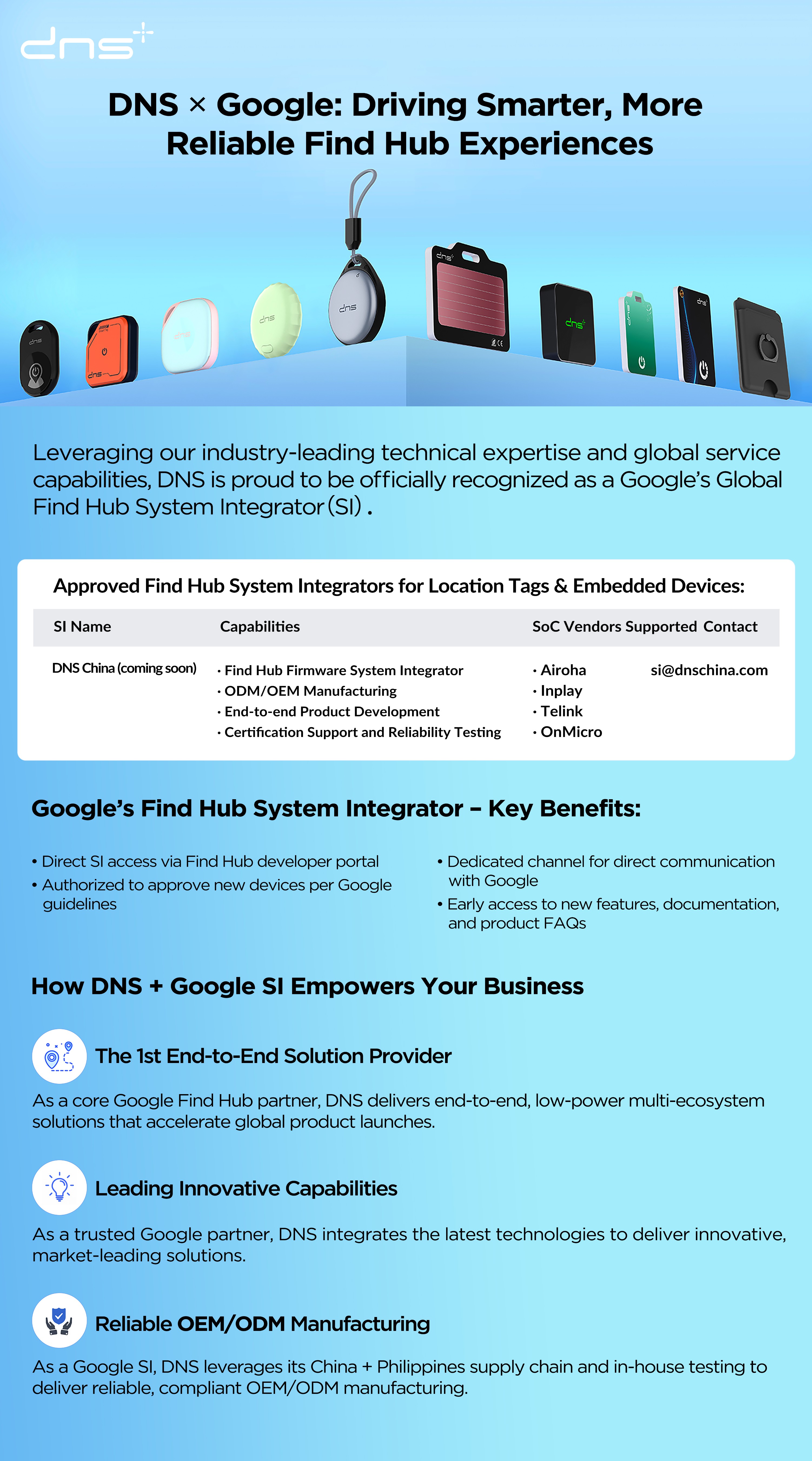 DNS × Google: Driving Smarter, More Reliable Find Hub Experiences